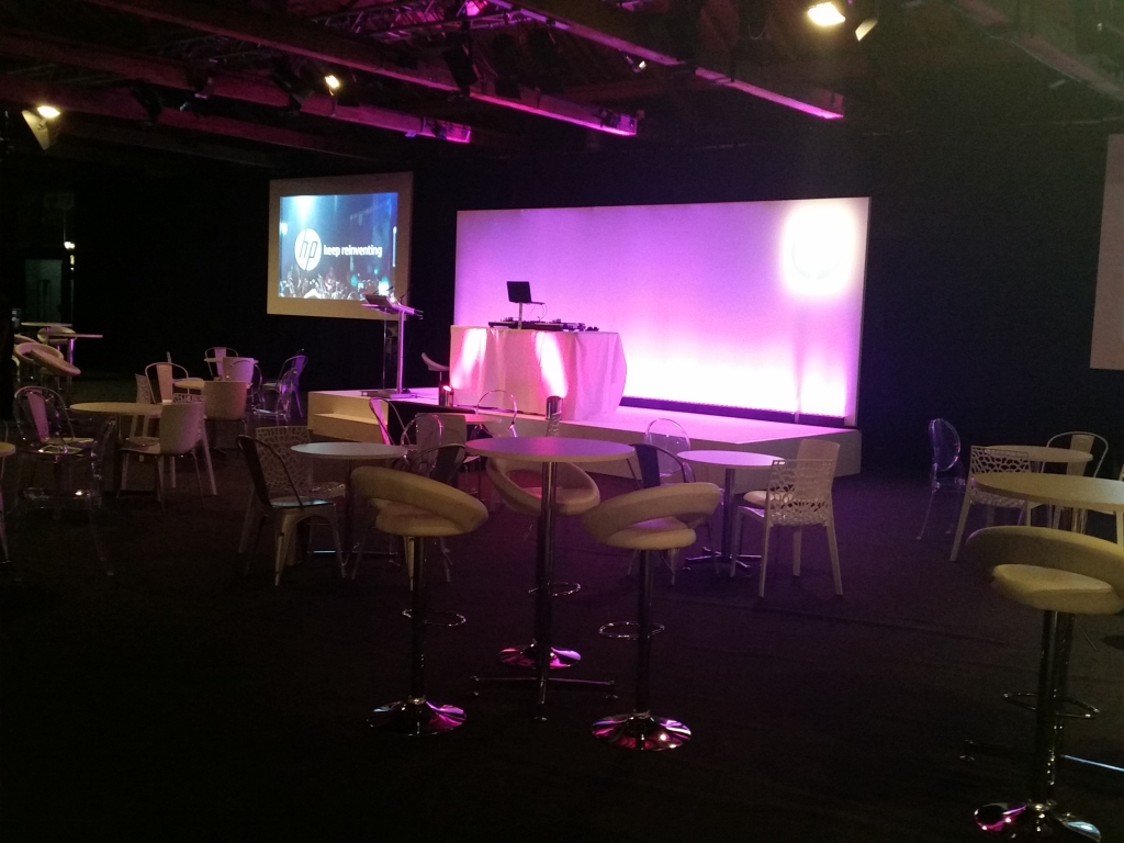 DJ Set Up Stage London HP Corporate event