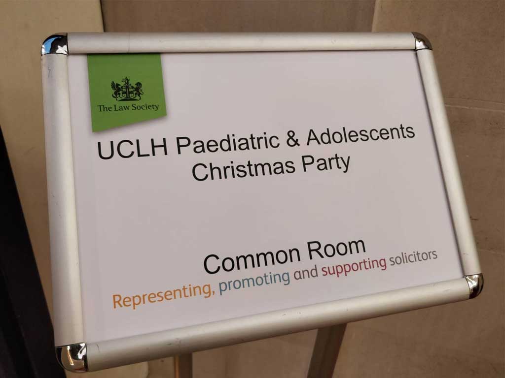 UCL Christmas party Room Entrance